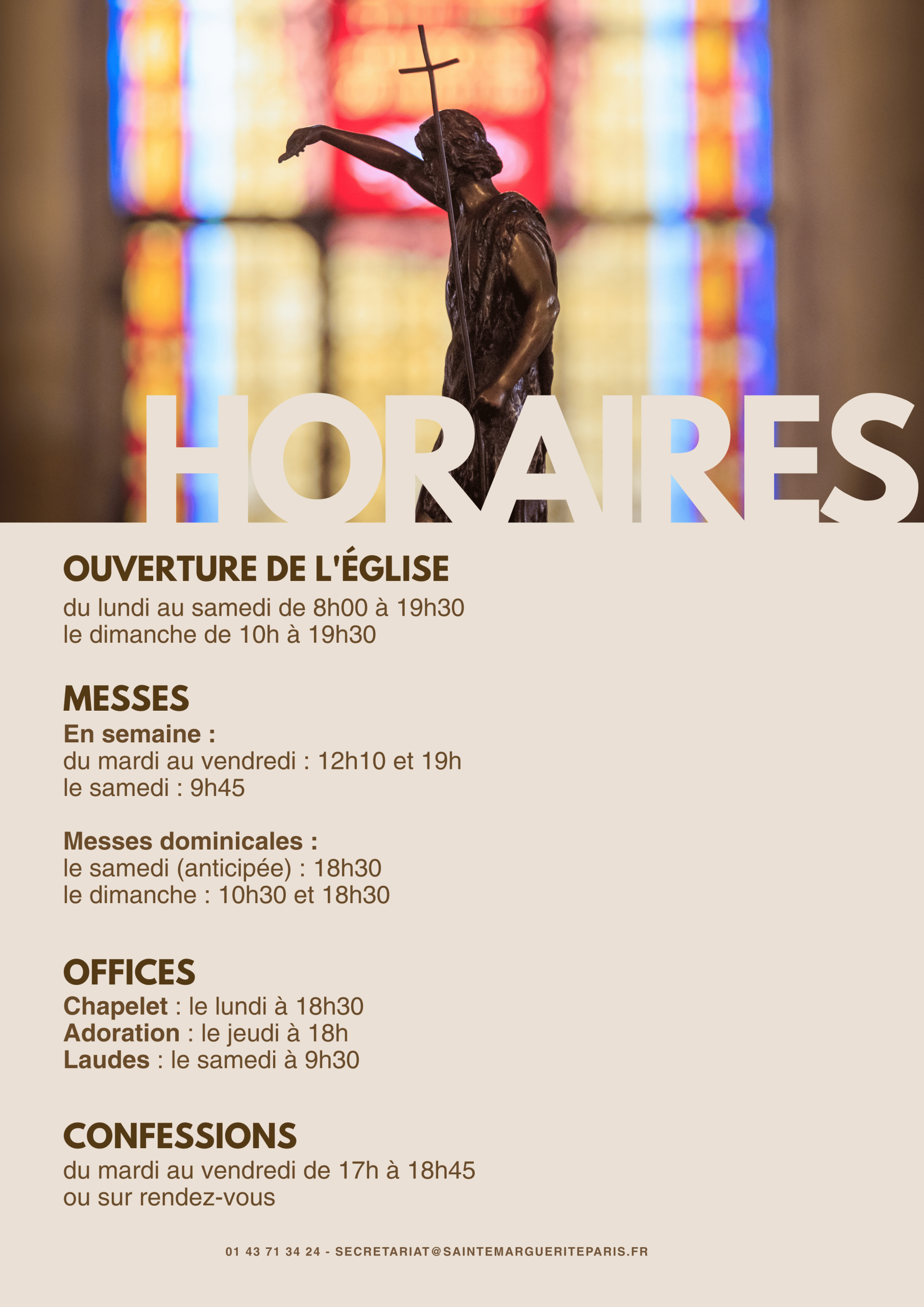 Horaires de l'église Sainte Marguerite